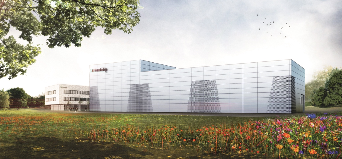 Visualisierung des Neubaus der Faserpilotanlage für Fraunhofer-Zentrum HTL in Bayreuth