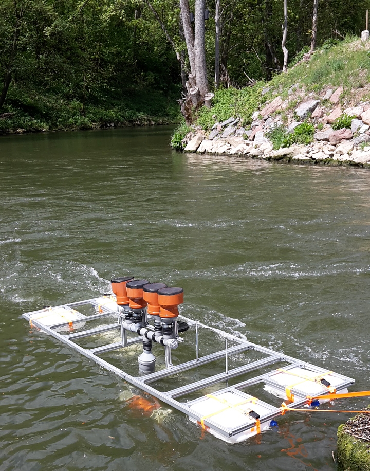 Field testing of DEGREEN generators in a small river