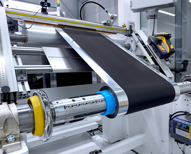 Electrode coating system R2R Electrode coating system using roll-to-roll (R2R) technology